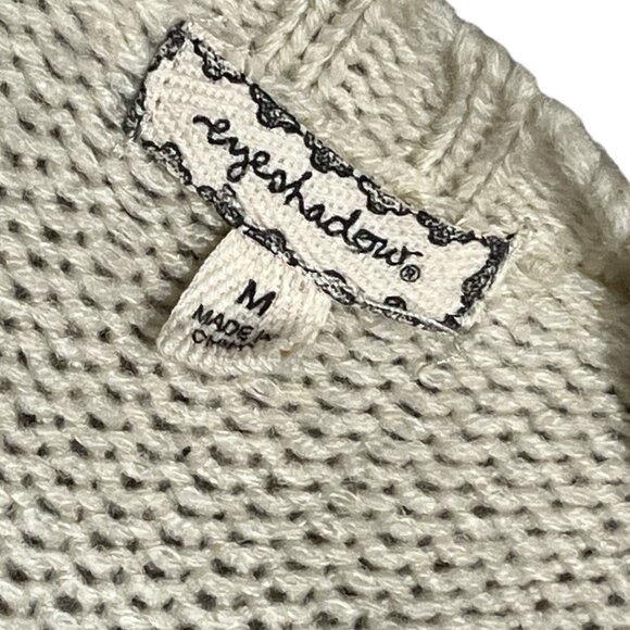 EYESHADOW Faux Fur Vest Size Medium Knit with Faux Fur Front Panels - Picture 6 of 10